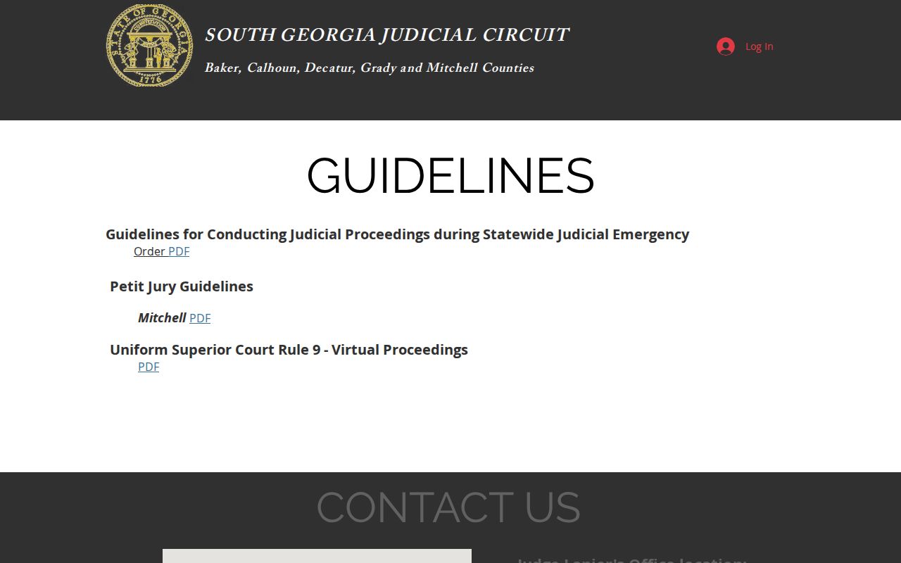 Mitchell County court case records circuit guidelines