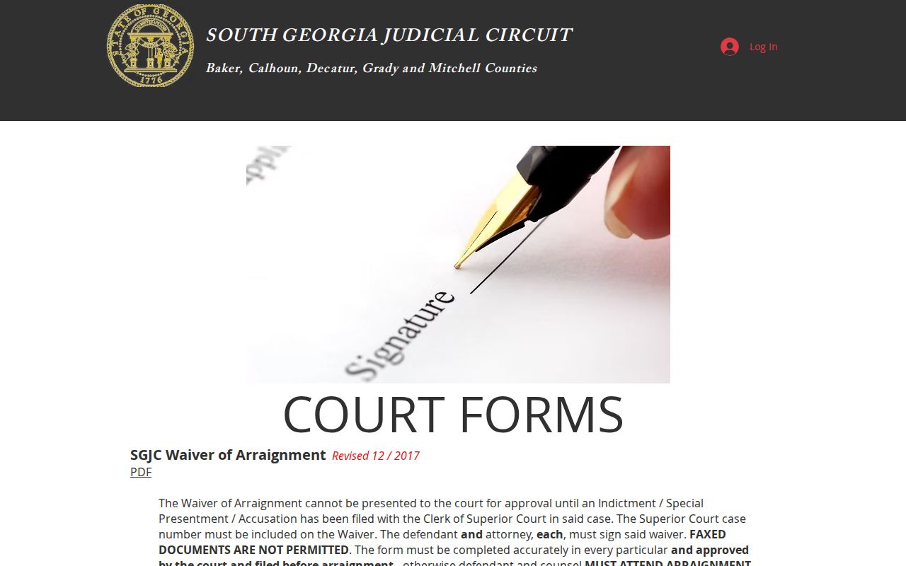 Mitchell County criminal docket arraignment forms