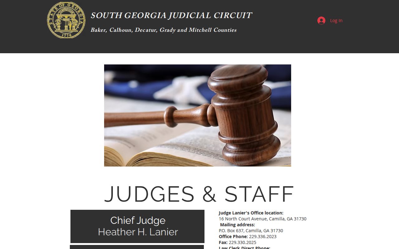 Mitchell County criminal docket judges and staff contacts