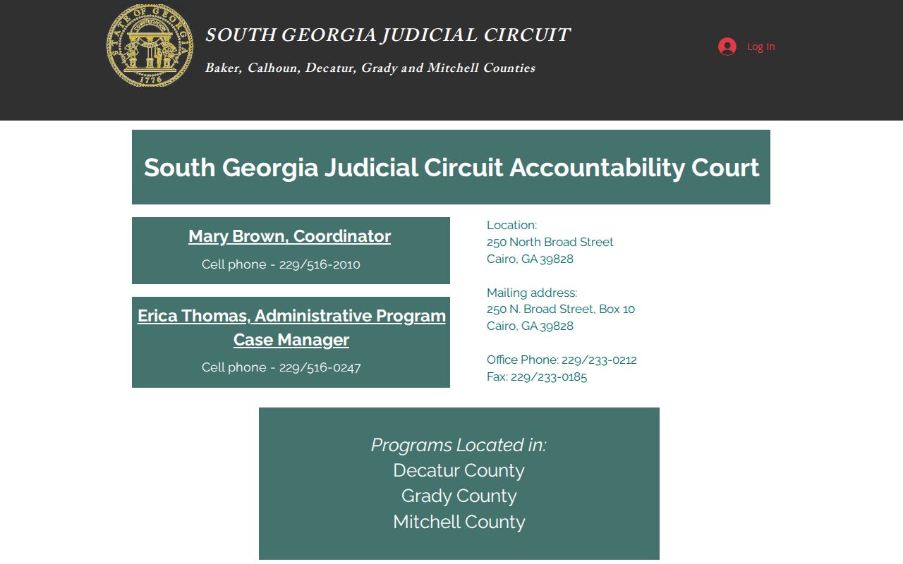 Mitchell County criminal docket Drug Court calendar