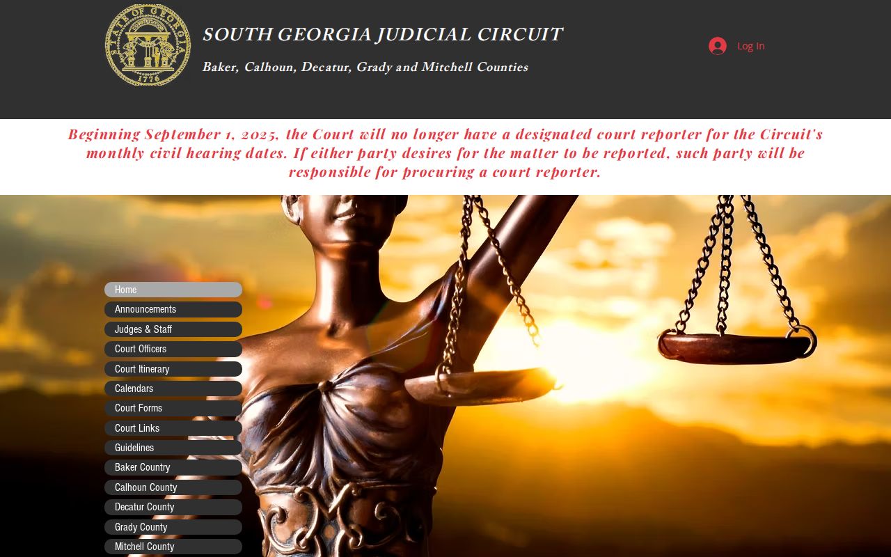 Mitchell County court docket South Georgia Judicial Circuit