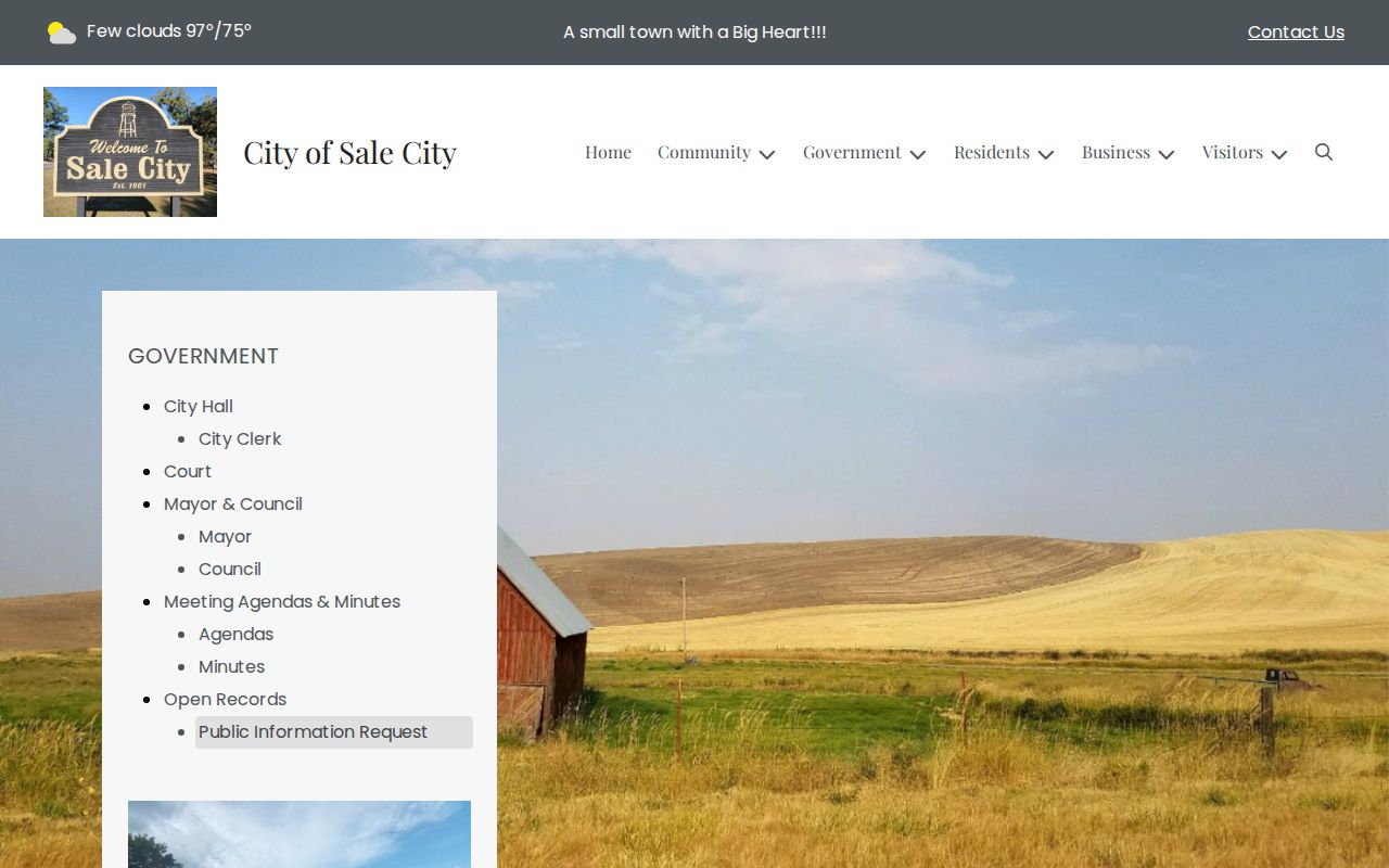 Sale City court records public information request instructions